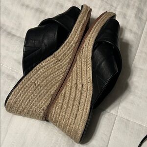 SoftWalk Black Espadrille Sandals